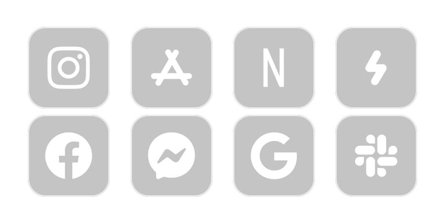 グレーApp Icon Pack[RRLl6YfrZcsXQfW5LCid]