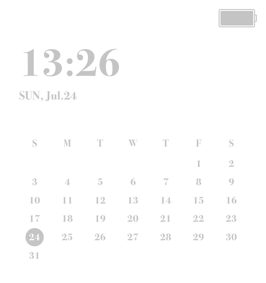 シンプルカレンダー&時計 Calendar Widget ideas[Nud4azBsWw8uXcV8lyDy]