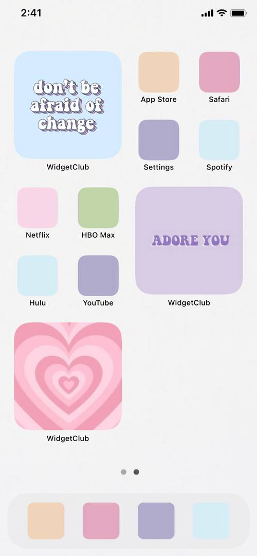 CUTE AND COLORFULL Home Screen ideas