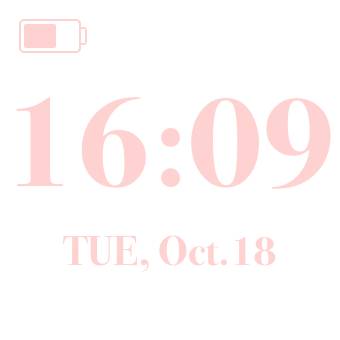 Neutral powder pink widget Time Widget ideas[kSb5LQZQDeREXp09LVsb]