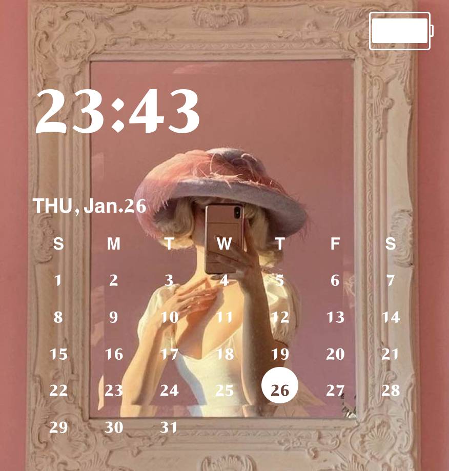 ピンク Calendario Idee widget[R0njYmqHXZNJ2K3uN6yS]