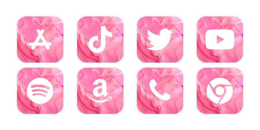 Trippy Pink 🩷 App Icon Pack[o6XYMTI4CWetMoyYqtEY]