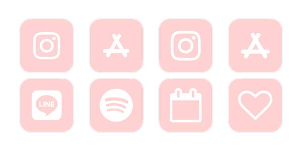 ピンク🎀💕💓💗 Paquete de iconos de aplicaciones[WzpzecxL26eYvYaqKZBH]