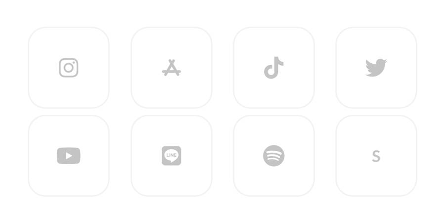 White＆Gray App Icon Pack[znKXrRisxqCjUk0PPvmh]