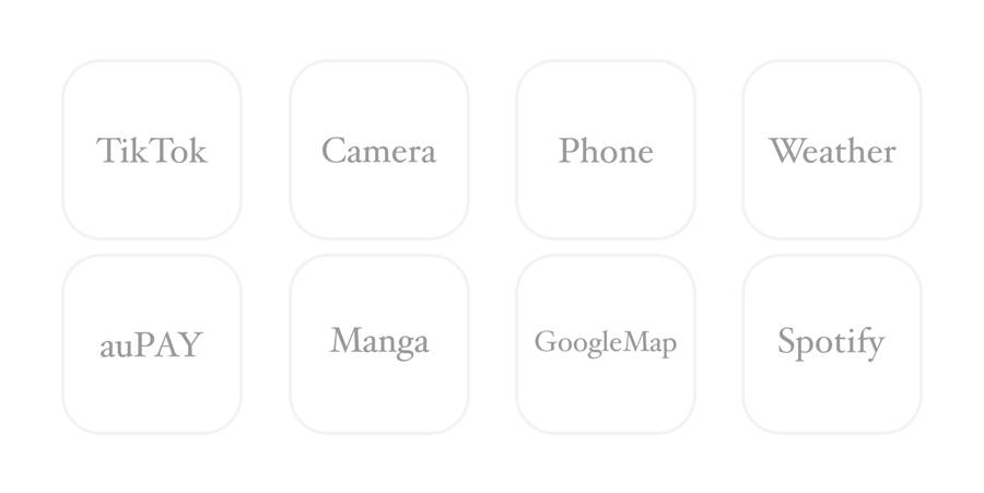 シンプル オシャレ App Icon Pack[AqXWaBTAf78cqyhkaK98]