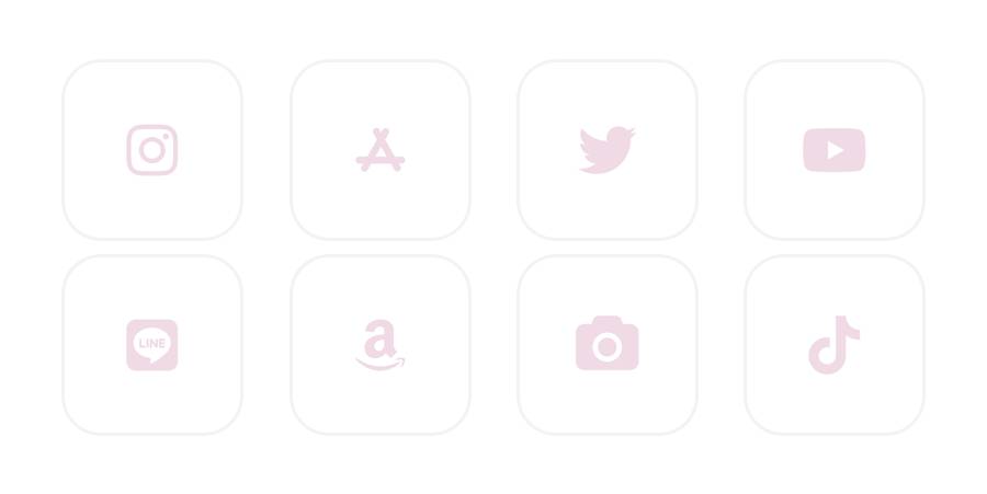 くすみピンク Paquete de iconos de aplicaciones[5V294XmWgU4HlTH7GraH]