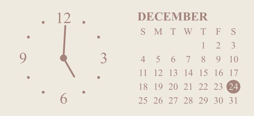 clock and calendar beige Сат Идеје за виџете[ESDwMlzuJ1N5VYpQKjaZ]