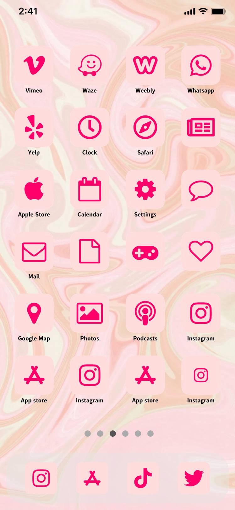 cute pink homescreen ホーム画面カスタマイズ[nIyBkt3149IIjdguLsxD]