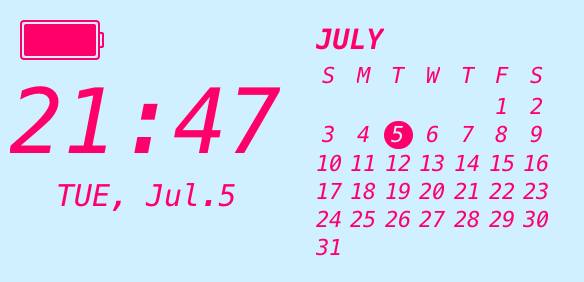時計(ブルー) Calendar Widget ideas[UZUWK6grOQVOqZTfwxd9]