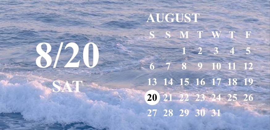 waves c Kalenteri Widget-ideoita[Kdn2aUaWpAUjtmMdumS8]