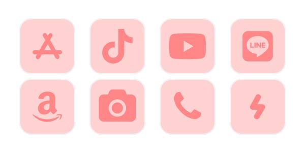 ピンクのアイコン Rakenduse ikoonipakett[Yksr6vJPy4Jb5NoyMJkg]