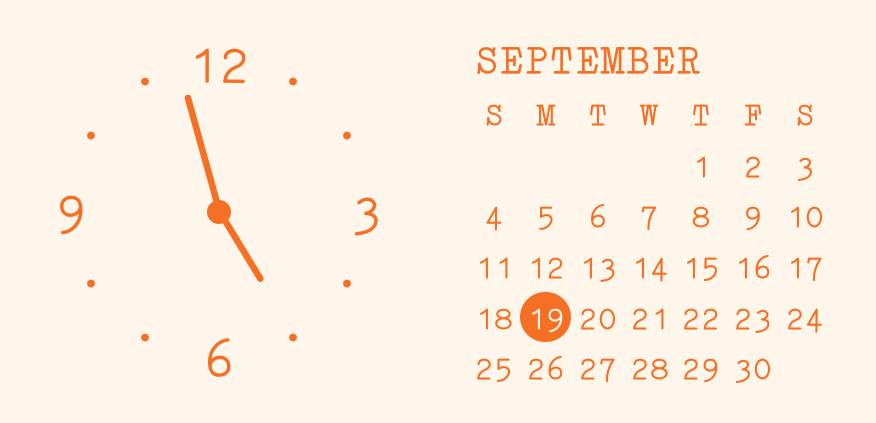fall calendar Zegar Pomysły na widżety[xsLC8o6bF0kHjnXEyyYE]