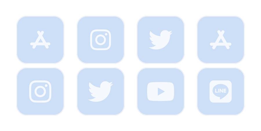 Light blue Paquete de iconos de aplicaciones[hTZAS5MjhDdiovXJ8ocp]
