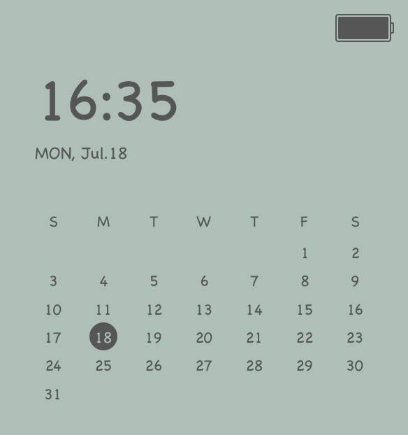 リアルタイム Kalender Ide widget[WF0gmks3tToER2ULil6p]