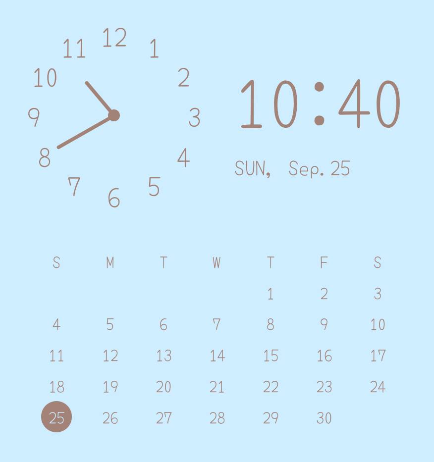 時計&カレンダーსაათი ვიჯეტის იდეები[BLlwDG1b1onMEaMMJDhj]