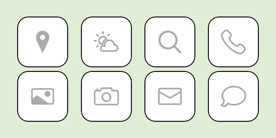 緑 Pack d'icônes d'application[vsL4lCUwrJNCe8oBQWWB]