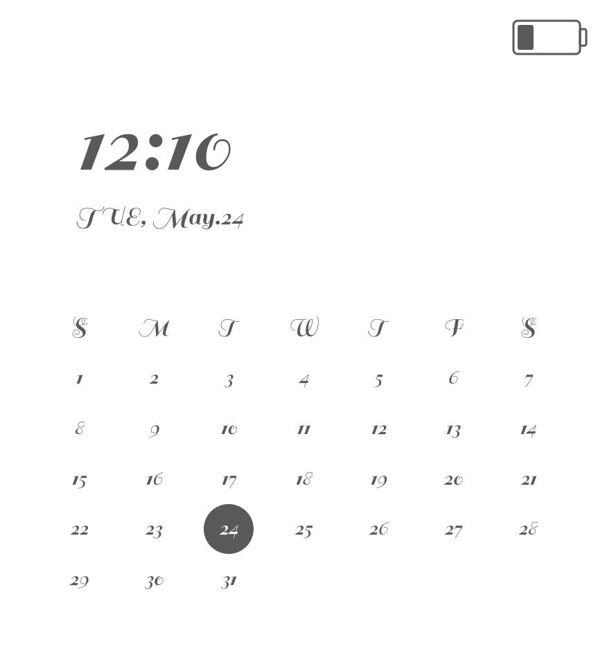 Calendario Ideas de widgets[U2DFtj8DaCCVdhmyrALO]