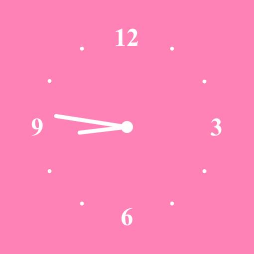 pastel pink Horloge Idées de widgets[zBm3uihkXkD7gjzqSX3W]