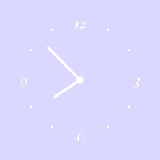 Soft purple widgets時計ウィジェット[Y76WFgLWJMZxGpqUqyeB]