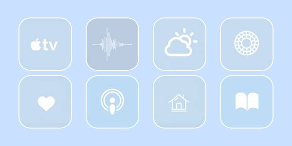 aesthetic pastel blue Pacchetto icone app[WzoOUzuP1lsAilz2W4Fo]
