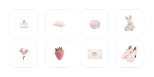 フレンチガーリー ピンク App Icon Pack