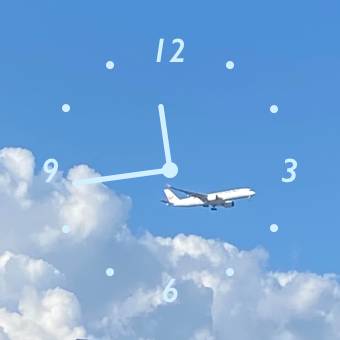 時計(飛行機)時計ウィジェット[Xuh7PHJQ7ZtJjOoxl1HV]