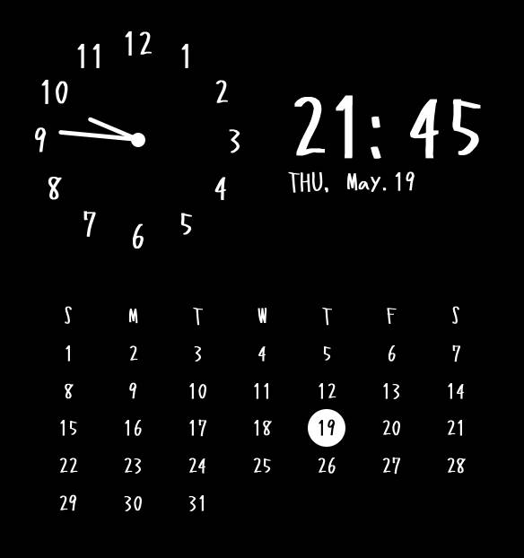 - ̗̀🤍🖤 ̖́- Kello Widget-ideoita[ofuhScxVN8W2a5V2Bs10]