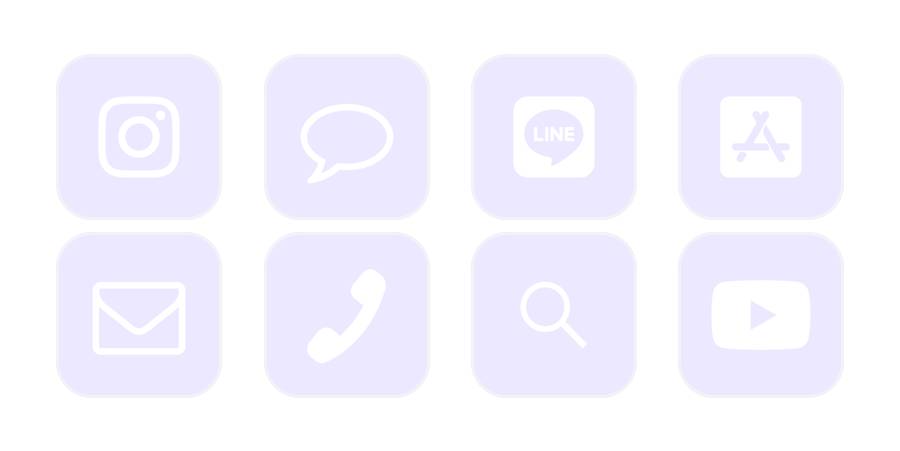 Violet clair Pack d'icônes d'application[BYjqMZfW6kAZj5T4TIjk]