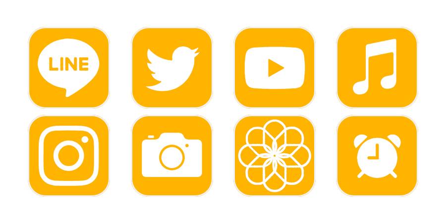 黄色App Icon Pack[C9SHWrd7fP5YhSbE4gdY]