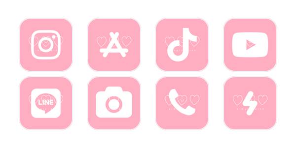 ピンク色🎀🌺🍑🍧💝 App Icon Pack[t9xsD8wwWjiW9xmjrRDo]