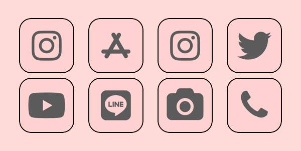 ピンク系 Paquete de iconos de aplicaciones[IorN4Jn8KUvWy4M6Aiub]