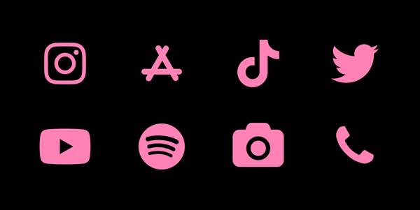 Black and Pink Pack Pacote de ícones de aplicativos[m8RGYDGvTmMMShxN0qkS]