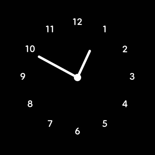 白黒 นาฬิกา แนวคิดวิดเจ็ต[GF0dev1KbqNV7q7otPNb]
