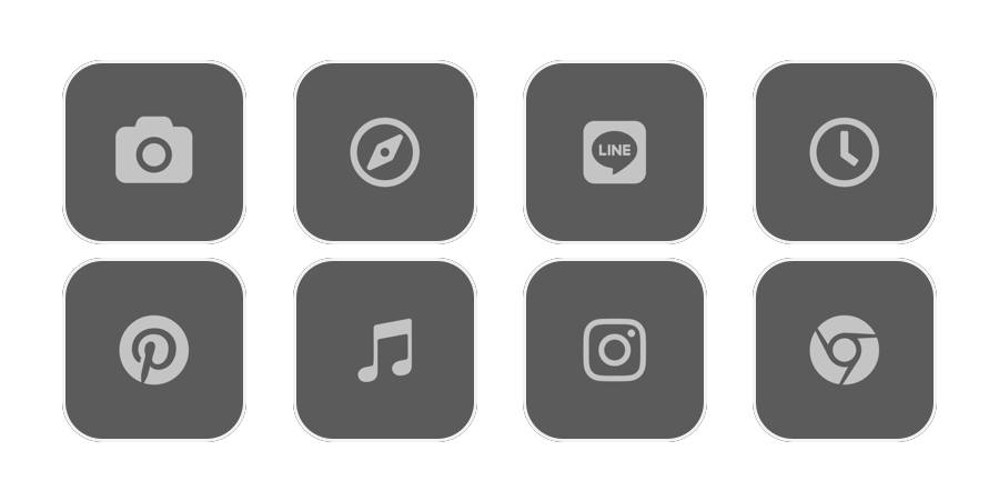 Gray App Icon Pack[4XEvOVsV9agppAiNVsih]