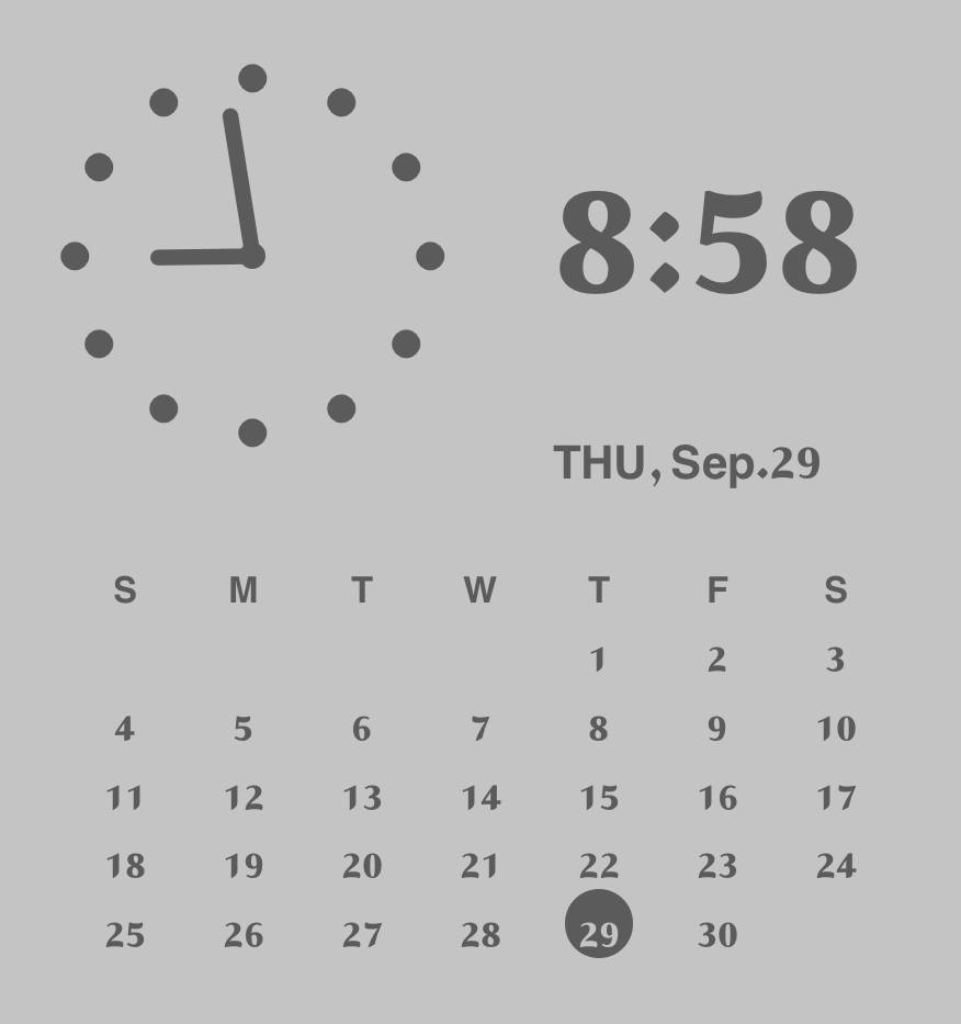 カレンダーグレー Clock Widget ideas[ZflTNrvf81wfXkZDMVEs]