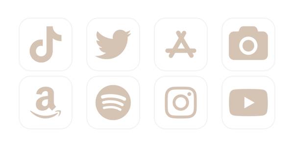 Preppy Beige Icon Set! App Icon Pack[6kVwnBDDxeTZYPNAENQv]