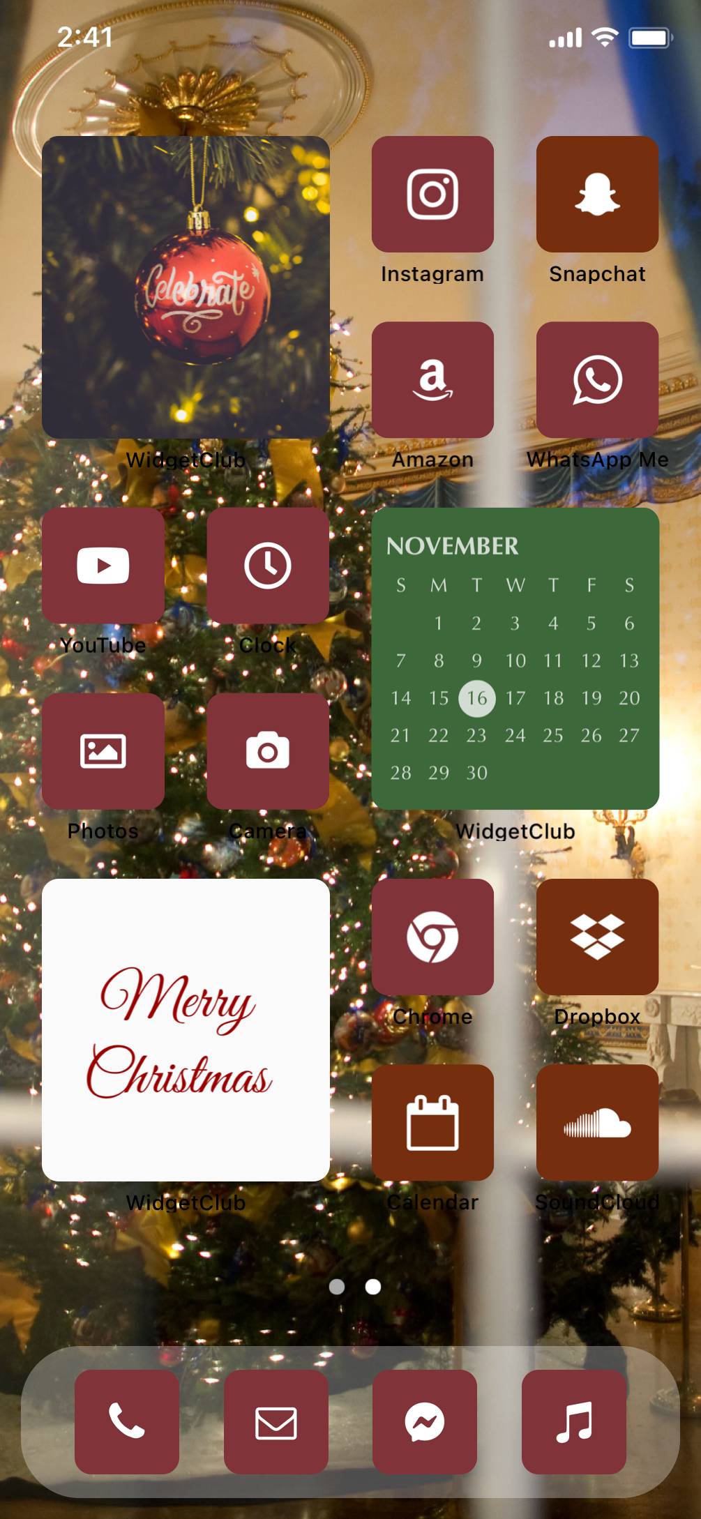 Christmas tree home screen theme ホーム画面カスタマイズ[34IdHVk2VOZUpstO8KWO]