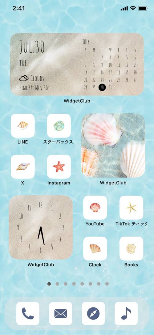 summer × shellfish 主屏幕创意[VeX1hLoHVETMN182EW0W]