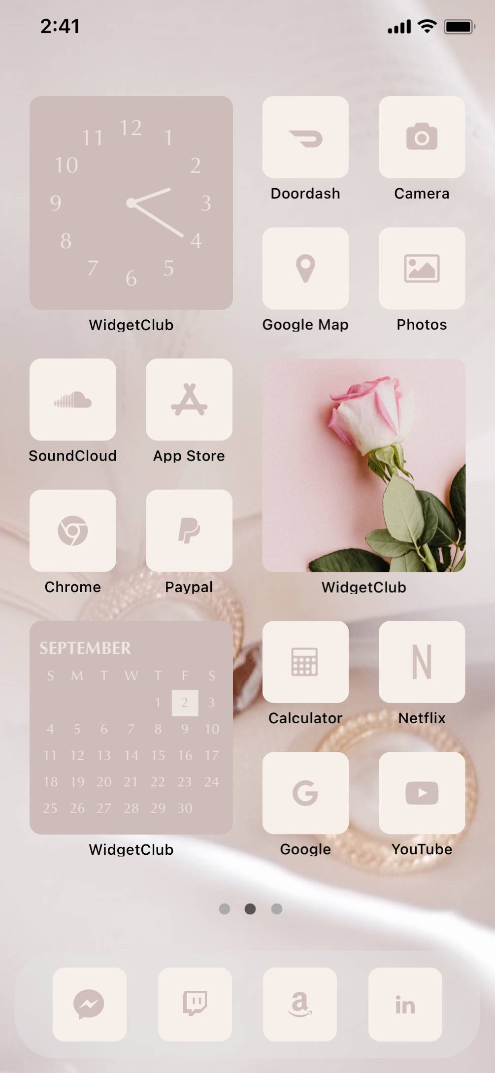 Powder pink templeteHome Screen ideas