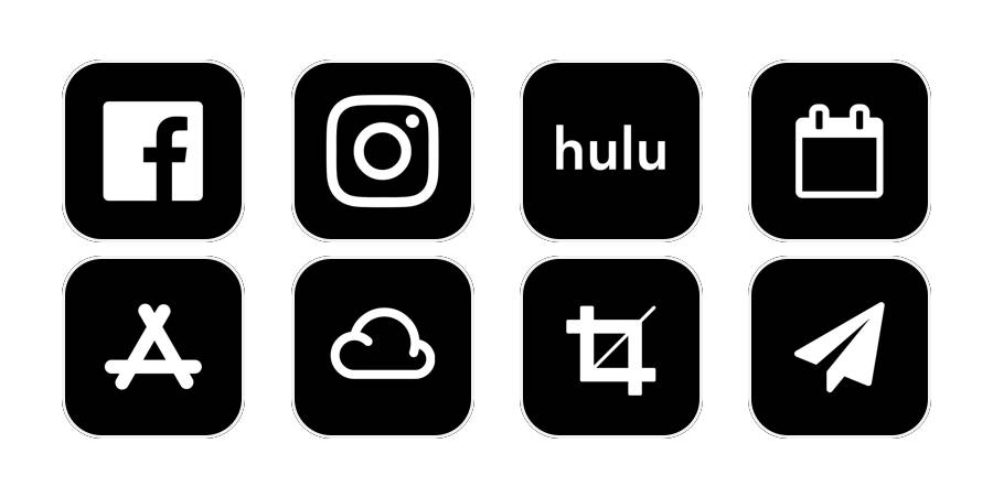 Black icon set - simple & cool style App Icon Pack