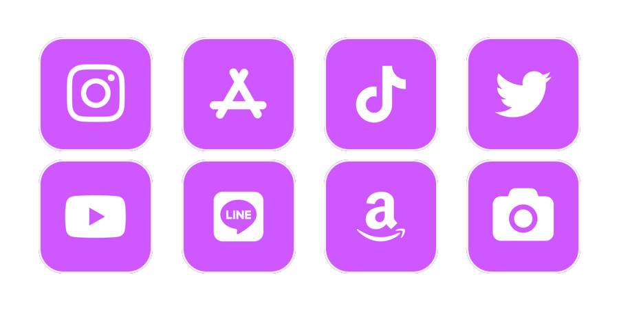 Purple icon pack Апп дүрсний багц[zTuF374V53hL6Uq0twWr]
