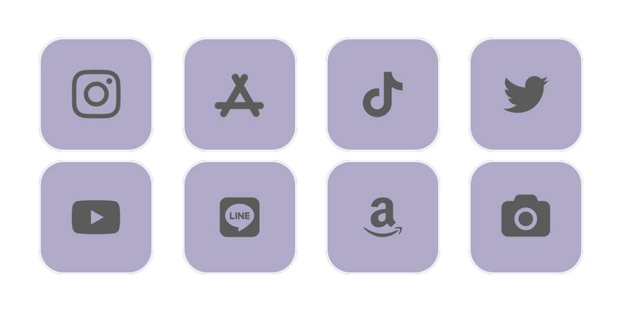Pastel purple icon packアプリアイコン[TqQ03o9gL2HtRsxhzpli]