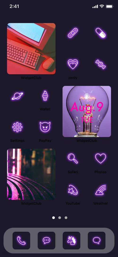 neon party home screen theme საწყისი ეკრანის იდეები[43HJ1SCeWS8kraxzzLuZ]