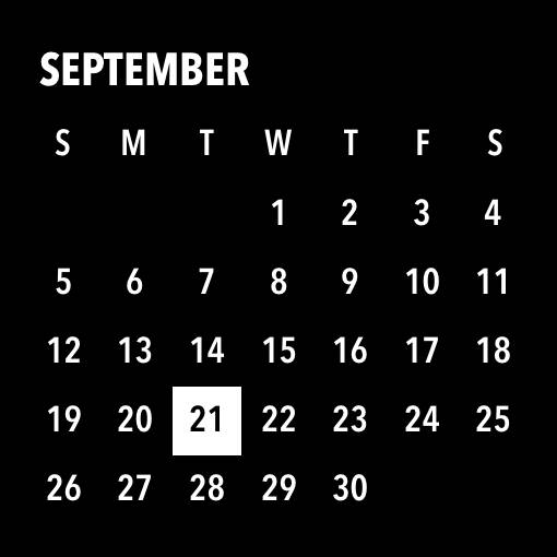 Black Calendar Widget ideas