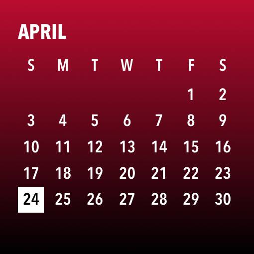Crvena Kalendar Ideje za widgete[templates_MZGyz8wNwC3kuQ9rwpvd_480C9ECD-B0C1-4350-A0E7-5152349749FD]
