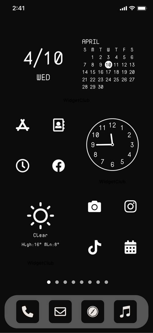 black cool theme home screen רעיונות למסך הבית[fr1XG2r5IJEMllHmUpQn]
