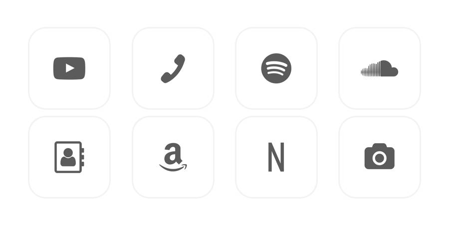 Blanco Paquete de iconos de aplicaciones[cKIEkHyzhQ1rsPCBInYO]
