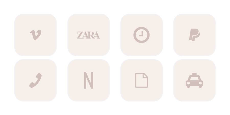 Pale pink icons Пакет значків додатків[aLRldDglsLbifQAYXohw]