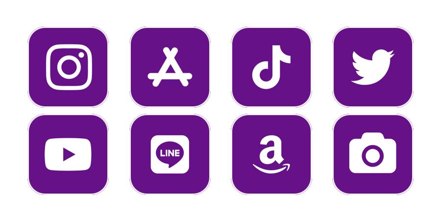 dark purple icon packアプリアイコン