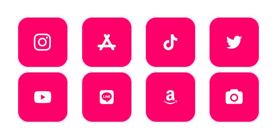 Vivid pink iconpackアプリアイコン[S7FvWjP6sxjRg9QxBsmH]